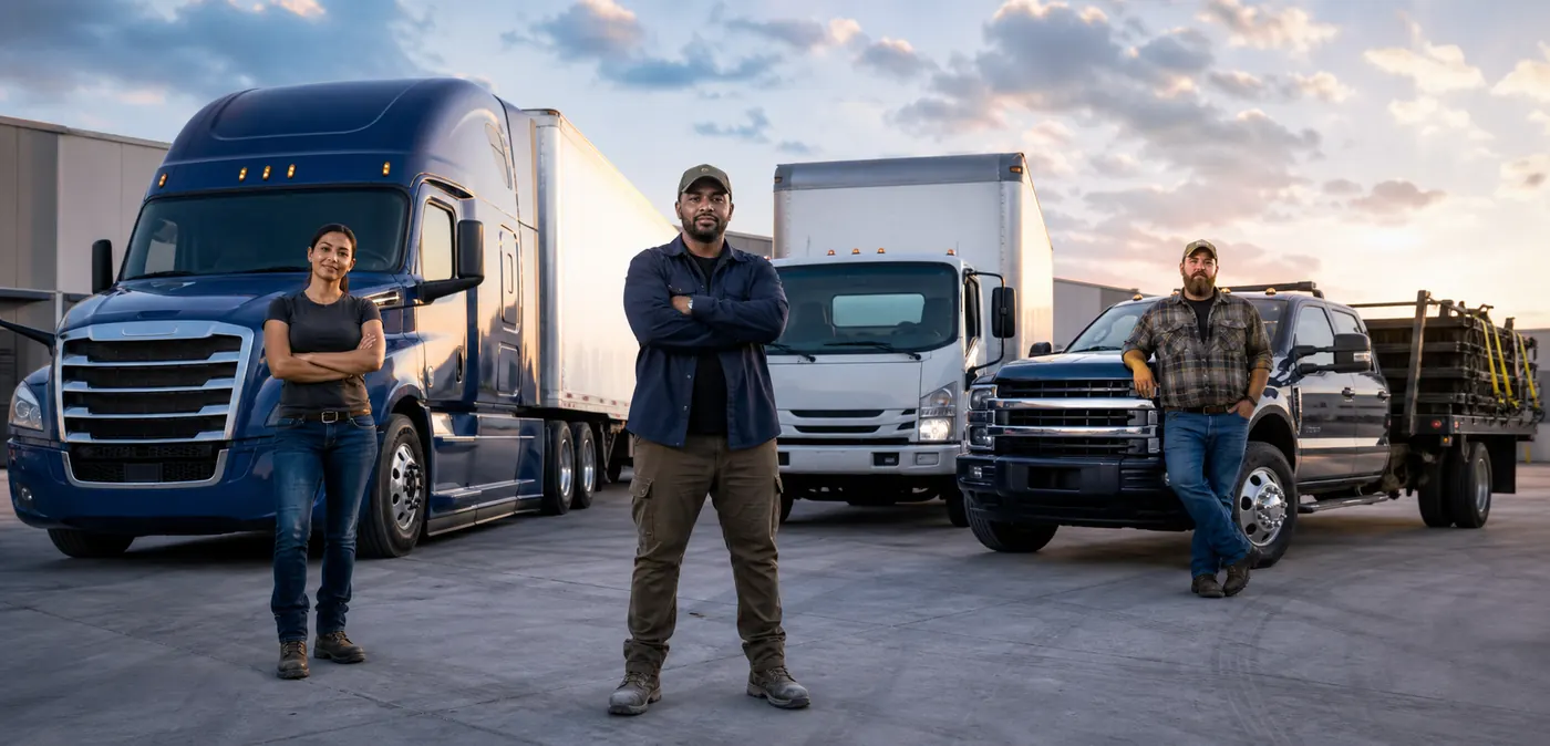 Independent carriers with multiple commercial truck types